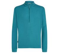 Icebreaker - Merino Blend 260 Waffle Knit Wander L/S 1/2 Zip - Maglia merino L turchese