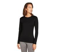 Icebreaker 200 Oasis Crew Merino Long Sleeve Base Layer Nero XS Donna