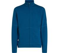 Icebreaker - Pile caldo e tecnico - M Merino 400 RealFleece Descender LS Zip Atlantis per Uomo in Cotone - Taglia M - Blu