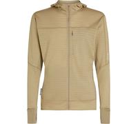 Icebreaker - Pile caldo e tecnico - M Merino Blend 300 RealFleece Descender LS Zip Hoodie Flagstone per Uomo in Cotone - Taglia L - Beige