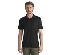Icebreaker Polo Merino 150 Tech Lite III manica corta nero Uomo S