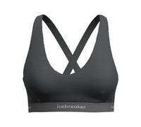 Icebreaker - Reggiseno sportivo traspirante - W Merino 125 Cool-Lite Sprite Racerback Bra Gritstone Heather per Donne - Taglia L - Grigio Grigio L