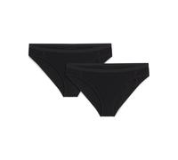 Icebreaker - Set di 2 calzoncini da donna in Lana Merino - W Merino 150 Siren Bikini 2 Pack Black per Donne in Pelle - Taglia M - Nero