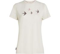 Icebreaker - T-shirt da escursionismo in lana merino leggera - W Merino 150 Tech Lite SS Tee Bird Transit Ecru Heather per Donne - Taglia XS - Beige