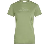 Icebreaker - T-shirt da escursionismo in lana merino leggera - W Merino 150 Tech Lite SS Tee Sparkling Stars Lichen per Donne - Taglia L - Verde
