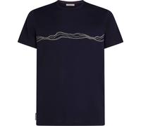 Icebreaker - T-shirt in lana - M Merino 150 Tech Lite SS Tee Mountain Pulse Midnight Navy per Uomo - Taglia M - Blu navy