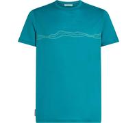 Icebreaker - T-shirt in lana - M Merino 150 Tech Lite SS Tee Mountain Pulse Topaz per Uomo - Taglia M - Blu