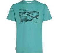 Icebreaker - T-shirt in lana - M Merino 150 Tech Lite SS Tee The Climb Hydro per Uomo in Legno - Taglia 44,5-46,5 - Blu navy