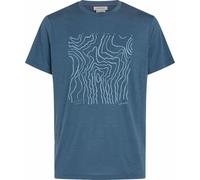 Icebreaker - T-shirt in lana merino - M Merino 150 Tech Lite SS Tee Great Heights Dawn - Taglia S - Blu