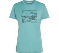 Icebreaker - T-shirt in lana - W Merino 150 Tech Lite SS Tee Terrain Hydro per Donne in Legno - Taglia 41-43 - Verde