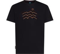 Icebreaker - t-shirt leggero da escursionismo in lana merino - M Merino Blend 125 Cool-Lite Sphere SS Tee Across the Peaks Black per Uomo in Legno - Taglia M - Nero