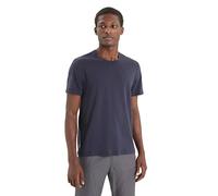 Icebreaker - Uomo Natural Blend Central Classic Slim Fit T-Shirt - per l'uso Quotidiano, la Palestra e l'allenamento - Midnight Navy, L