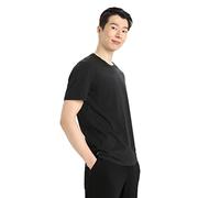 Icebreaker - Uomo Natural Blend Central Classic Slim Fit T-Shirt - per l'uso Quotidiano, la Palestra e l'allenamento - Nero, M