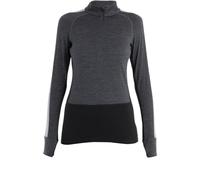 ICEBREAKER W Merino Zoneknit 200 Ls Half Zip Jet - Donna - Grigio / Nero - Taglia XS- modello 2025