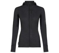 Icebreaker - Women's 200 RealFleece Descender L/S Zip Hoodie - Felpa di merino con cappuccio XS nero