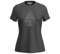 Icebreaker Merino 150 Tech Lite Hike Path Short Sleeve T-shirt Nero S Donna