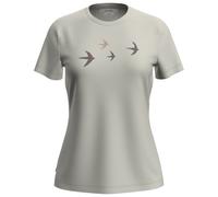 Maglietta da donna Icebreaker Women Merino 150 Tech Lite SS Tee Bird Transit Taglia: L / Colore: bianco
