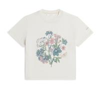 Icebreaker Merino 150 Tech Lite Crop Nz Flora Short Sleeve T-shirt Bianco XL Donna