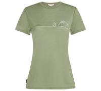 Icebreaker - Women's Merino150 TechLite S/S Single Line Camp - Maglia merino L olivia