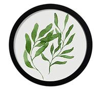 ICECHEN Cornice rotonda in legno da 25,4 cm, idea regalo fai da te (nero)