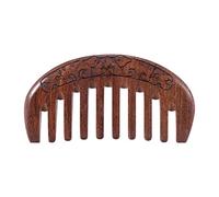 ICECHEN Pettine in legno Pettine per capelli in legno Pettine naturale Massaggio antistatico attraverso il pettine (dente largo fiori)