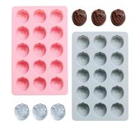 IçeCube Tray with Lid - 18x11.2x1.8cm IçeCube Mould | Silicone 2 Pack Strawberry Heart Shapes Easy Release Mini IceMaker Chocolate Whiskey Cocktail Beer Drinks