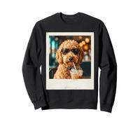Iced Coffee Doodle Pup Morning Cafe Brew Beverage Boba Tea Felpa
