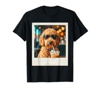 Iced Coffee Doodle Pup Morning Cafe Brew Beverage Boba Tea Maglietta