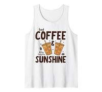 Iced Coffee & Sunshine Every Day all Day Funny Summer Canotta