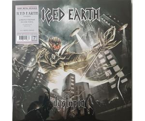 ICED EARTH - DYSTOPIA - LP COLORATO SILVER ARGENTO SIGILLATO SEALED 500 COPIES