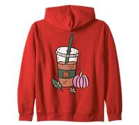 Iced Latte Pumpkin Spice Autunno caffè Camicia Autunno Drink Accogli Felpa con Cappuccio