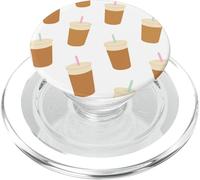 Iced Latte Vibes - Motivo minimalista a forma di caffè PopSockets PopGrip per MagSafe
