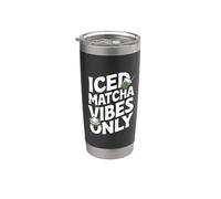 Iced Matcha Vibes Solo Latte Matcha ghiacciato Bicchiere termico in acciaio inox doppia parete