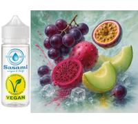 Iced Mirage - Concentrato di aroma di ghiaccio al gusto di uva, fico d'india, frutto della passione e melone - Vegano - Sasami - 100 ml