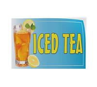 Iced Tea #1 - Cartello per negozi interni, adesivo in vinile, 20,3 cm
