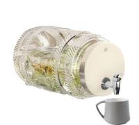 Iced Tea Pitcher with Lid, Beverage Dispenser with Spigot, Cold Water Pot with Faucet, Kettle Style Beverage Pitcher, Hot Cold Beverage Dispenser, Compact Fridge Pitcher, Water Pitcher For Fridge