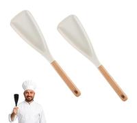 Icefavor Multifunction Spatula Cooking Spoon - 3-in-1 Kitchen Silicone Heat-Resistant Spoon for Stirring, Scooping, Serving - Durable, Non-Slip, Easy to Clean (2Pcs-B)