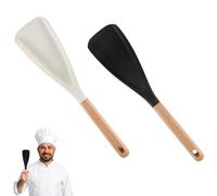 Icefavor Multifunction Spatula Cooking Spoon - 3-in-1 Kitchen Silicone Heat-Resistant Spoon for Stirring, Scooping, Serving - Durable, Non-Slip, Easy to Clean (2Pcs-C)