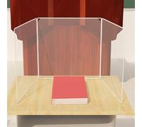 Icegrey Divisori da Scrivania, Schermo Divisorio per Scrivania, Pannello da Scrivania con Schermo per la Privacy, Divisorio da Scrivania Pieghevole Multiuso, Trasparente