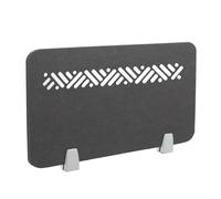Icegrey Divisorio Privacy con Pannello fonoassorbente Divisorio da Tavolo,Divisorio da Tavolo in Feltro,Pannelli Fonoassorbenti per la Scuola,L'Ufficio,la Biblioteca, Grigio Scuro, 100x30cm