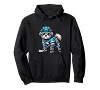Icehockey Bolonka Giocatore sul Ghiaccio Felpa con Cappuccio