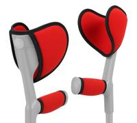 ICEHOF Cuscinetti per poggiapiedi - Stampelle per camminare, supporto per avambracci, accessori per la pressione dell'attrito, cuscino per gomito, avambraccio, imbottitura per stampelle (rosso, set da