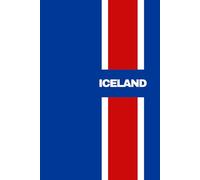 Iceland Flag Colors Design Notebook: Blue with White and Red