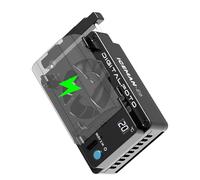 ICEMAN-E6 Camera Cooling Fan per Canon R5/R6/90D/SX70, Ventola di Raffreddamento TEC con Display LED, Doppia Alimentazione LP-E6/USB-C, Silenziosa, Montaggio Rapido