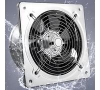 ICEMOB Aspiratore Bagno con Valvola di Ritegno,Estrattore Aria Silenzioso 2800 Giri/Min,Ventola Aspirazione Cucina,Alloggiamento in Acciaio Inossidabile,per Casa,Garage Ventilazione,10 Inches