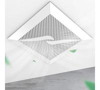 ICEMOB Aspiratore Bagno con Valvola di Ritegno,Ventola Aspirazione Soffitto 220 M³/H,Estrattore Aria Silenzioso per Toilette,Cantina,Cucina,Pannello Ignifugo in ABS,12 Inches