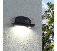 ICEMOB Lampada da parete a forma di cappello nero creativo nordico LED-12W Lampada da parete a luce calda con finitura opaca Lanterna da parete in alluminio pressofuso utilizzata in corridoi e scale L