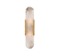 ICEMOB Lampada da parete moderna con testiera a LED, applique in metallo, paralume in marmo, lampade da notte per soggiorno, camera da letto, comodino, corridoio, luci decorative bianche calde da pare