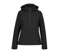 Icepeak Giacca Softshell con Cappuccio da Donna Brenham, Nero, 36
