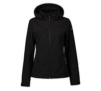 Icepeak Giacca Softshell con Cappuccio da Donna Brenham, Nero, 36
